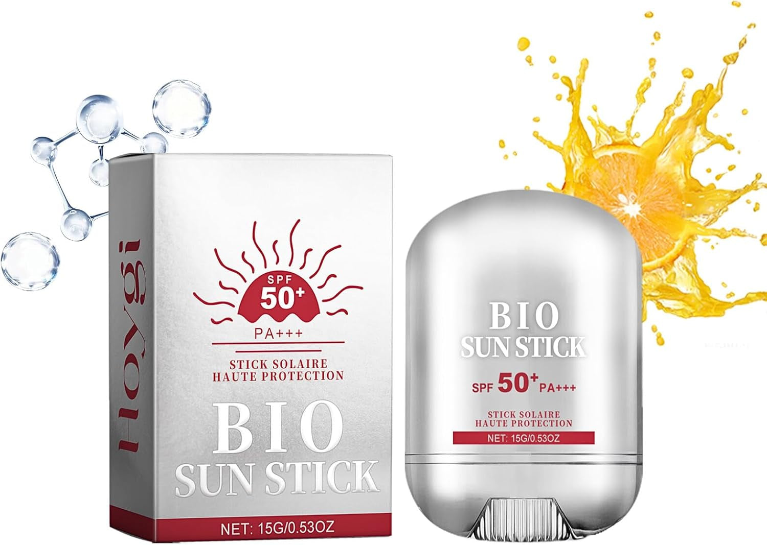 Bio Sunblock Stick SPF 50 PA+++, Ultra Light UV Protetion Sunscreen Block, Sun Cream SPF50+ for Face Body, Waterproof Sunscreen SPF Stick,High Protection Sun Cream, Moisturizing & Refreshing