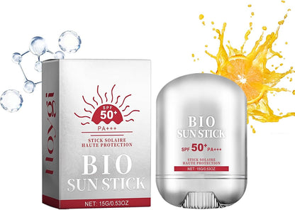 Bio Sunblock Stick SPF 50 PA+++, Ultra Light UV Protetion Sunscreen Block, Sun Cream SPF50+ for Face Body, Waterproof Sunscreen SPF Stick,High Protection Sun Cream, Moisturizing & Refreshing
