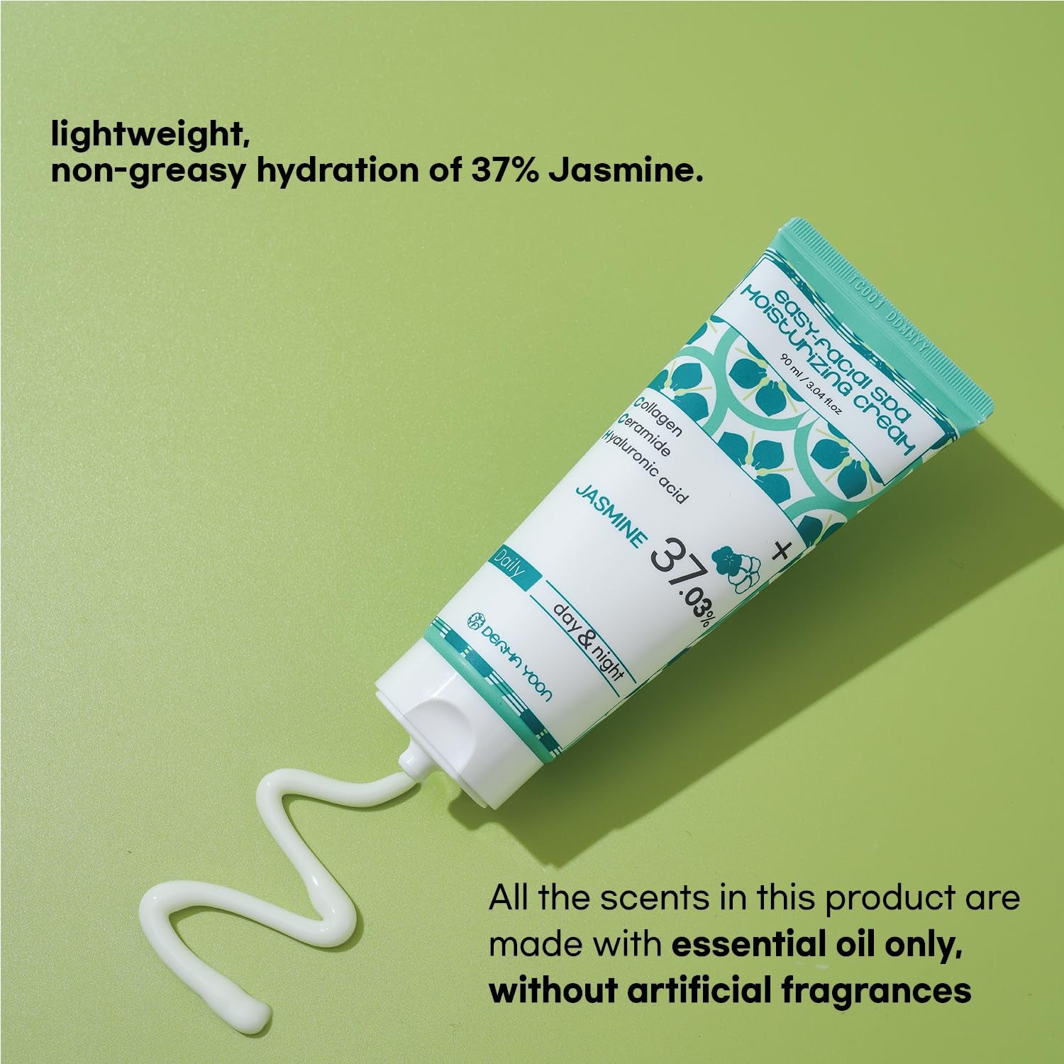 Jasmine 37% Daily Moisturizer, Face Cream, 3 Ounce, Easy-Facial Spa Moisturizing Cream, 90Ml, Korean Skincare