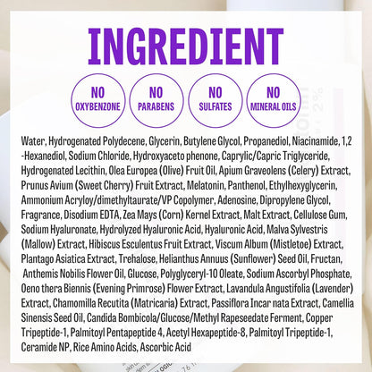 Time Return Melatonin Cream Toner | Moisturizing Facial Toner for Sensitive Skin | Clarifying & Calming Toner for Face | Hydrating Toner for Face | Toner Cream Skin Toner 6.76 Fl Oz
