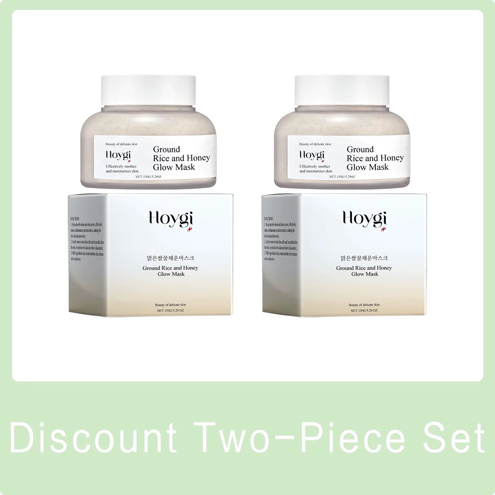 Revitalize Your Skin with the Hoygi Rice Raw Pulp Moisturizing Mask - Fade Dark Spots & Hydrate for Sensitive Skin