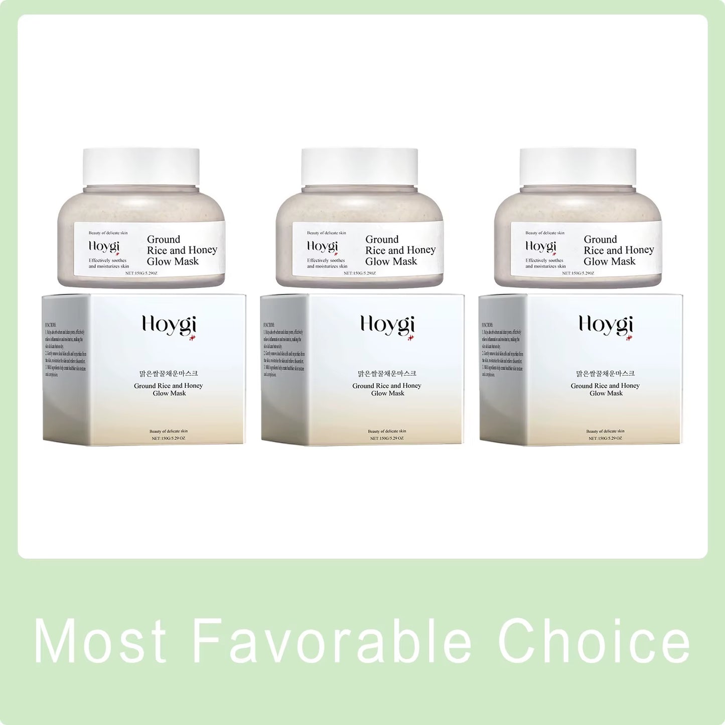 Revitalize Your Skin with the Hoygi Rice Raw Pulp Moisturizing Mask - Fade Dark Spots & Hydrate for Sensitive Skin