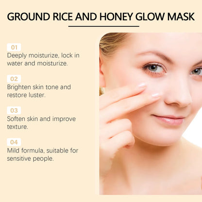 Revitalize Your Skin with the Hoygi Rice Raw Pulp Moisturizing Mask - Fade Dark Spots & Hydrate for Sensitive Skin