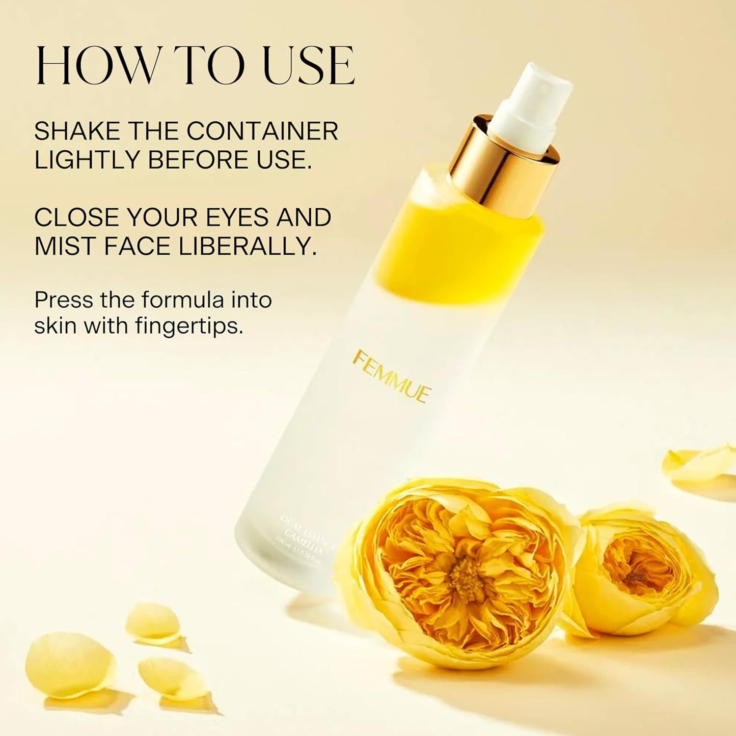 Revitalize Your Skin with Dual Essence Camellia Hydrating Face Toner Mist - Refreshing Korean Moisturizer (3.38 Oz)