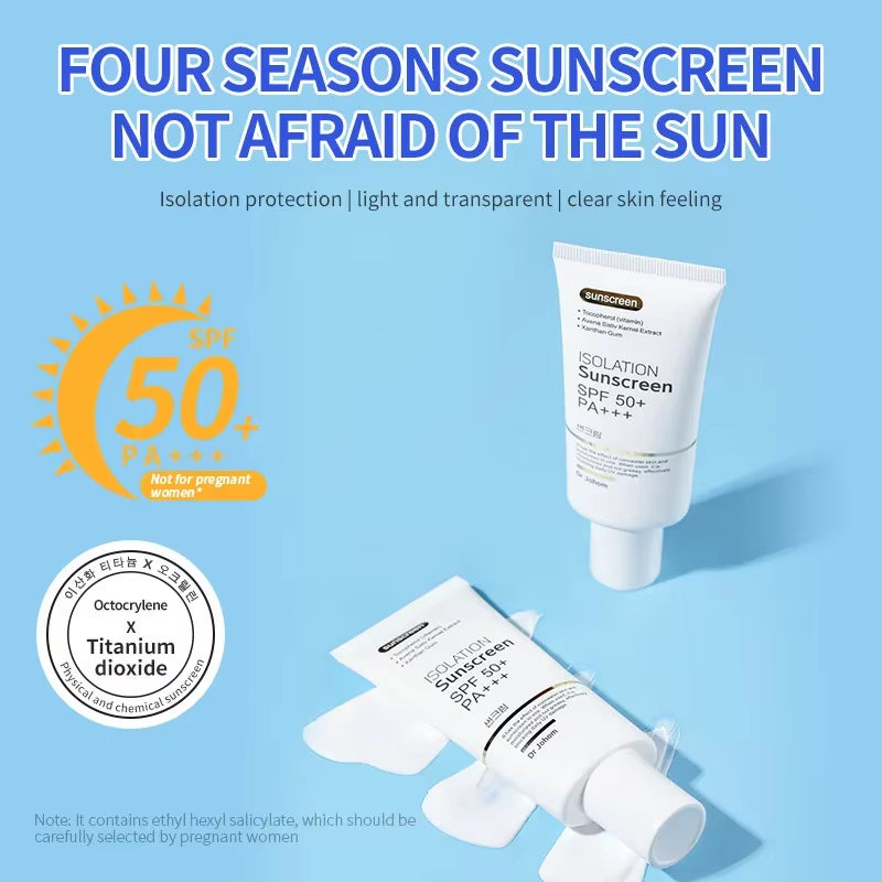 SPF 50+ Sunscreen Long Lasting & Waterproof Sun Protection Cream Moisturizing Non Sticky Ultraviolet-Proof for Face & Body