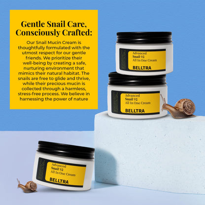 Snail Mucin 92% Moisturizer 3.52Oz/ 100G, Daily Repair Face Gel Cream for Dry, Sensitive Skin Snail Facial Skin Care Products KB Skincare Korean Skincare