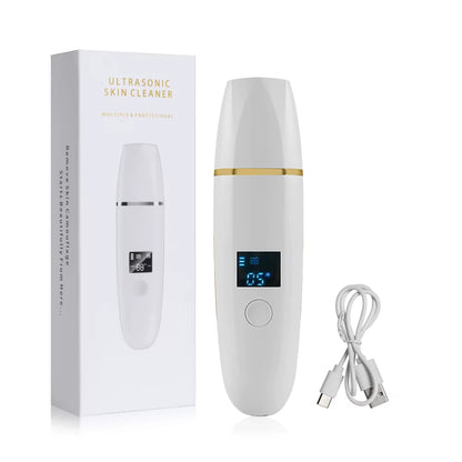 Ultrasonic Skin Scrubber Remover Blackhead Ultrasonic Peeling Facial Scrubber Shovel Deep Cleaning Face Lifting Remove Pore Acne