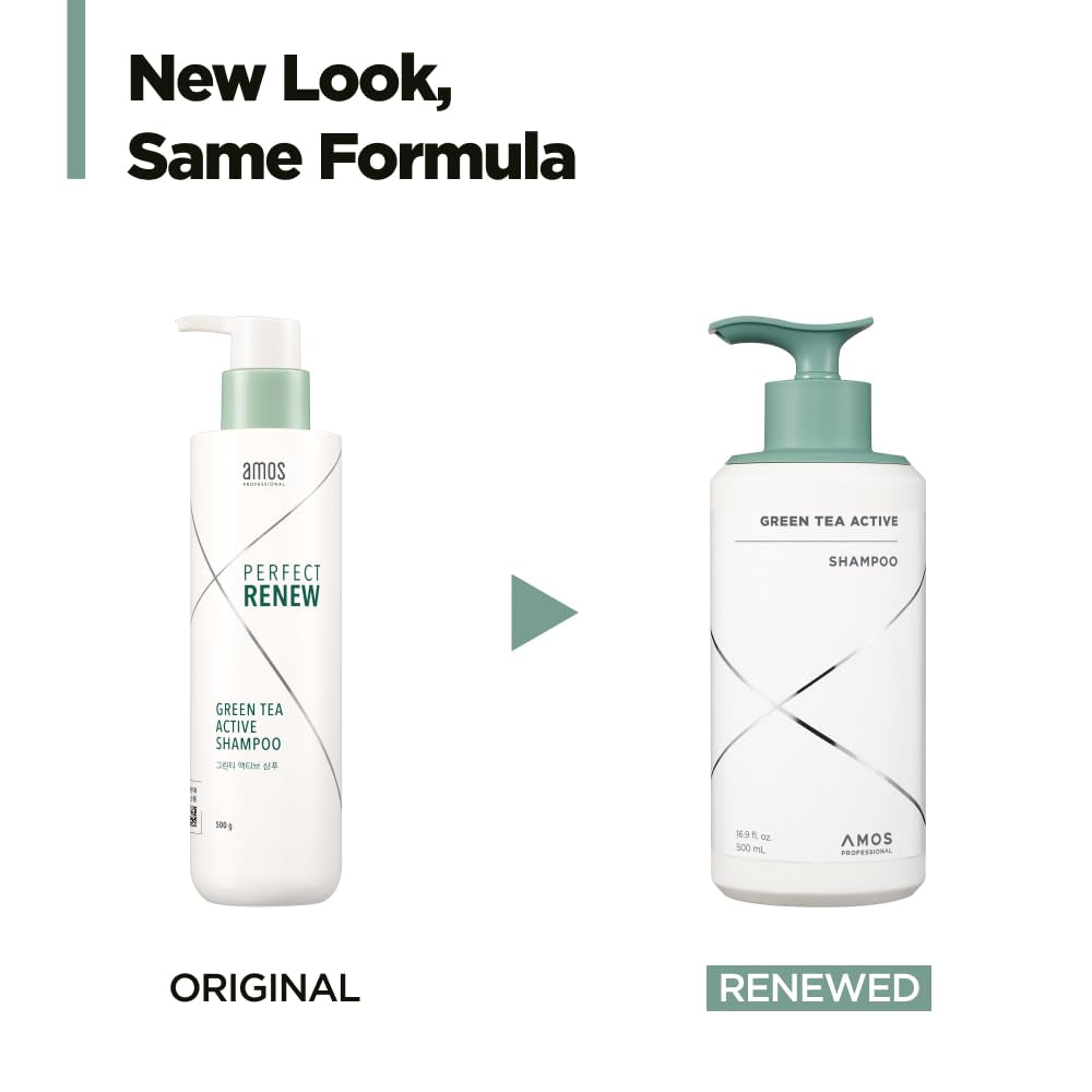 Green Tea Active Shampoo L Anti-Aging for Fine, Thinning Hair | Protects Scalp & Volumizing Hair | Clinically Proven, 16.9 Fl.Oz