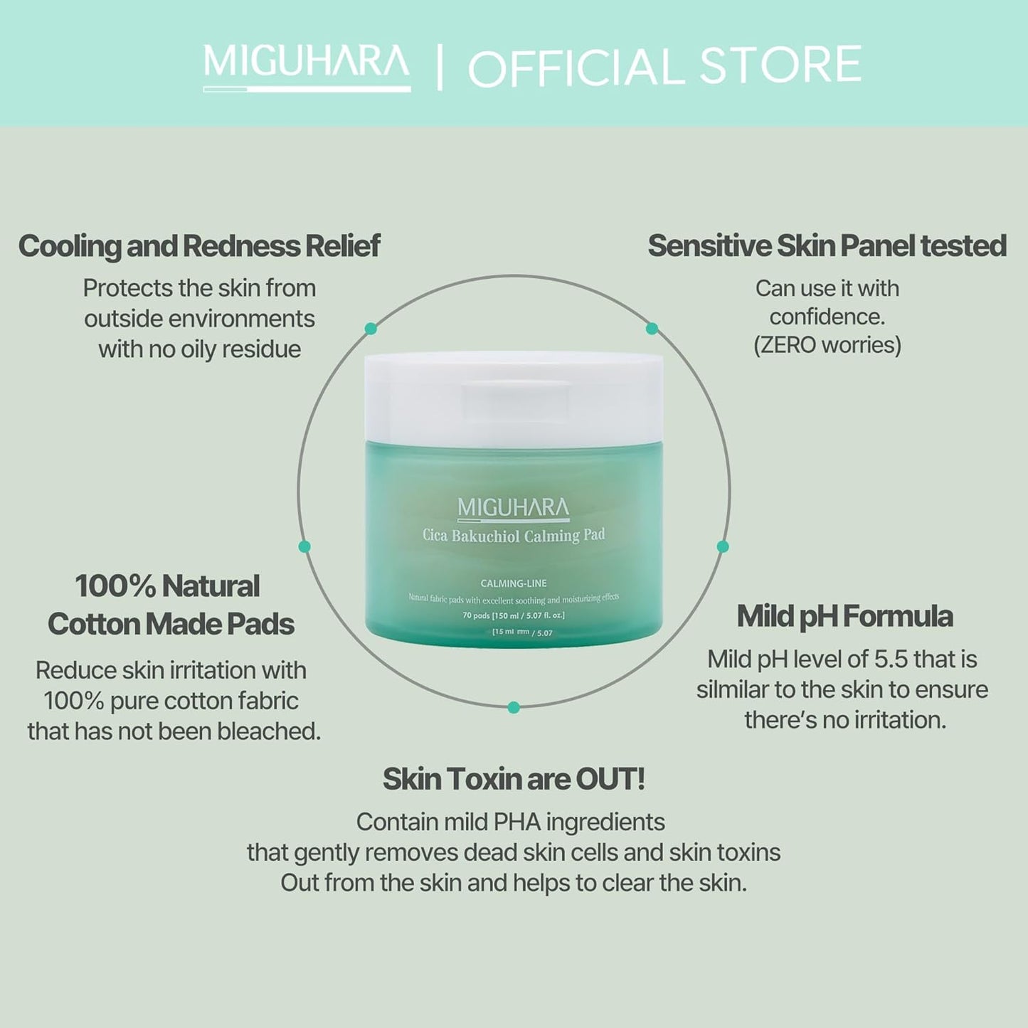 Revitalize Your Skin with Cica Bakuchiol Calming Pads - Soothing Korean Skincare Toner (150ml)