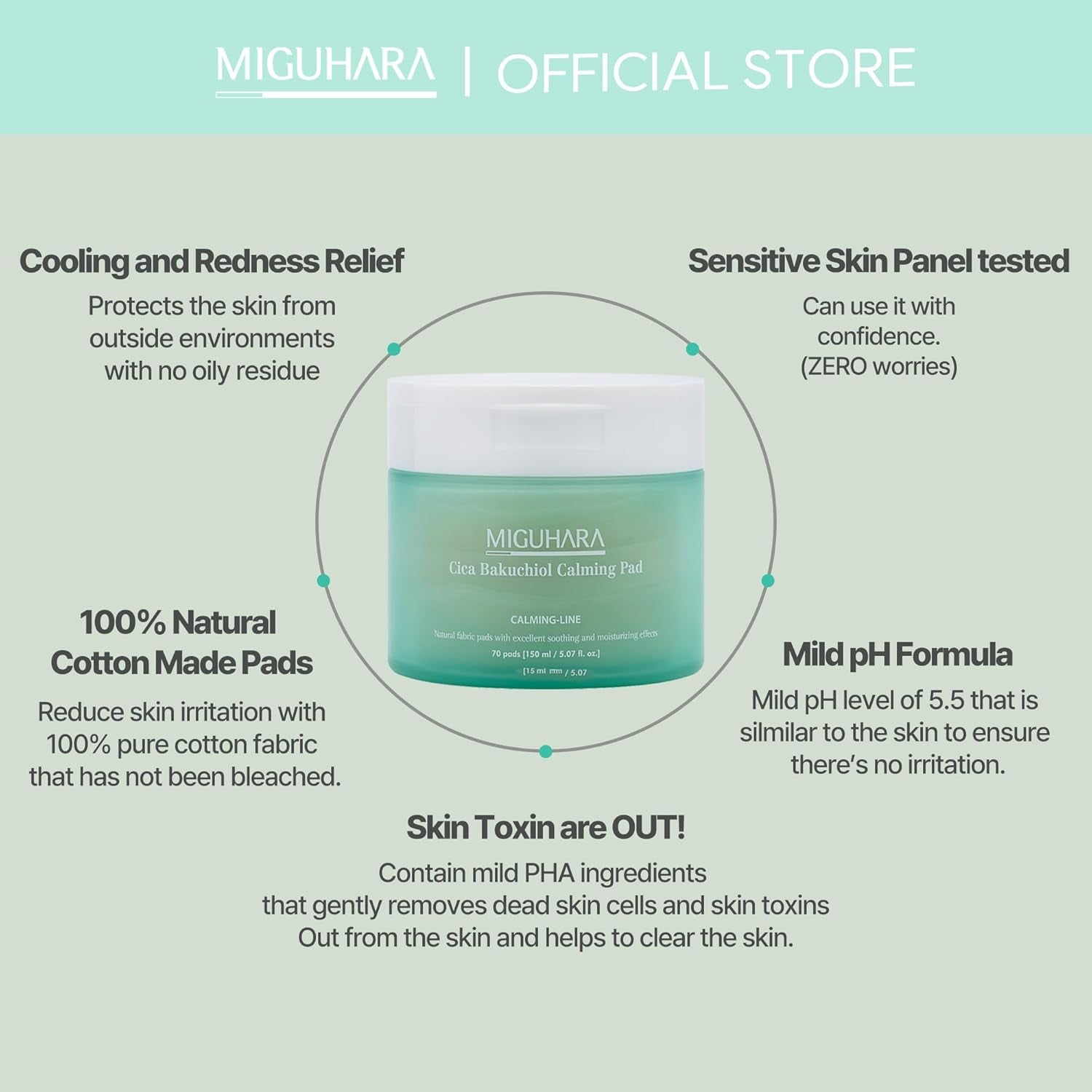 Revitalize Your Skin with Cica Bakuchiol Calming Pads - Soothing Korean Skincare Toner (150ml)