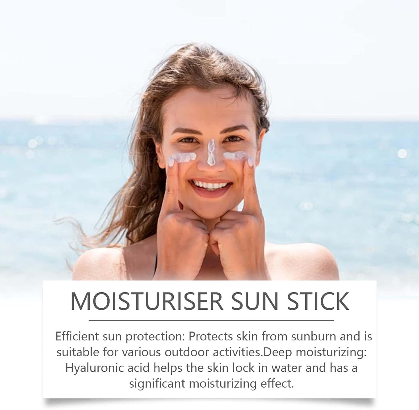 Sunblock Stick SPF 50 PA+++, Sun Cream SPF50+ for Face & Body, Waterproof Sun Stick, High Protection Travel Size Sun Cream (Blue Size, Sun Protection Factor (SPF), 50)