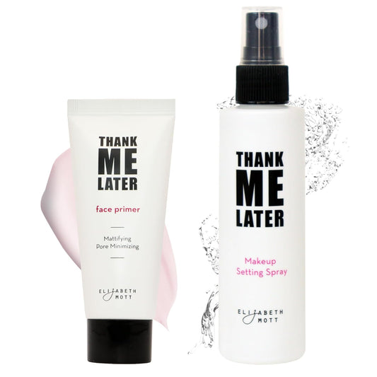 - Thank Me Later Mattifying Face Primer and Setting Spray for All Day Makeup Wear (2-Pack Bundle)