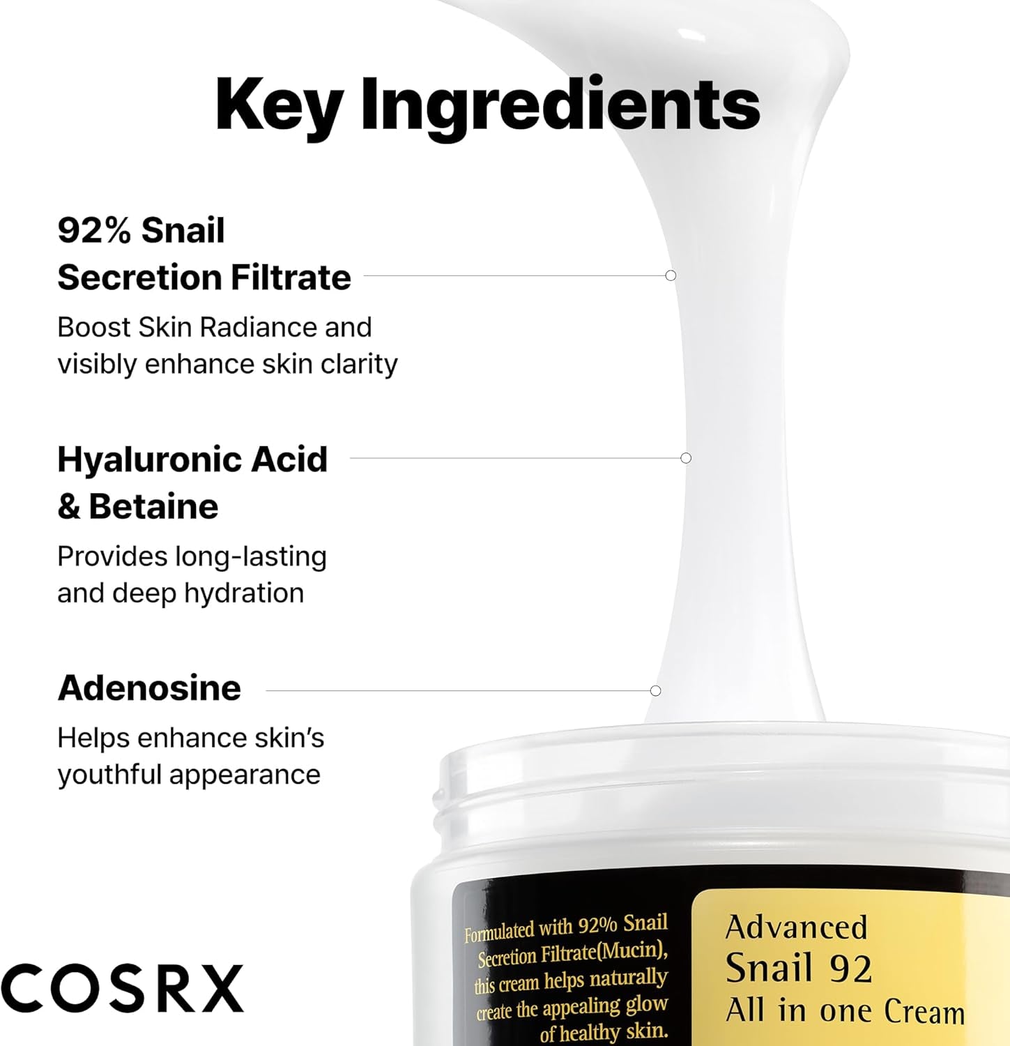 Transform Your Skin with Advanced Snail 92 All-in-One Cream - Ultimate Hydration & Anti-Aging Moisturiser for All Skin Types, 100g