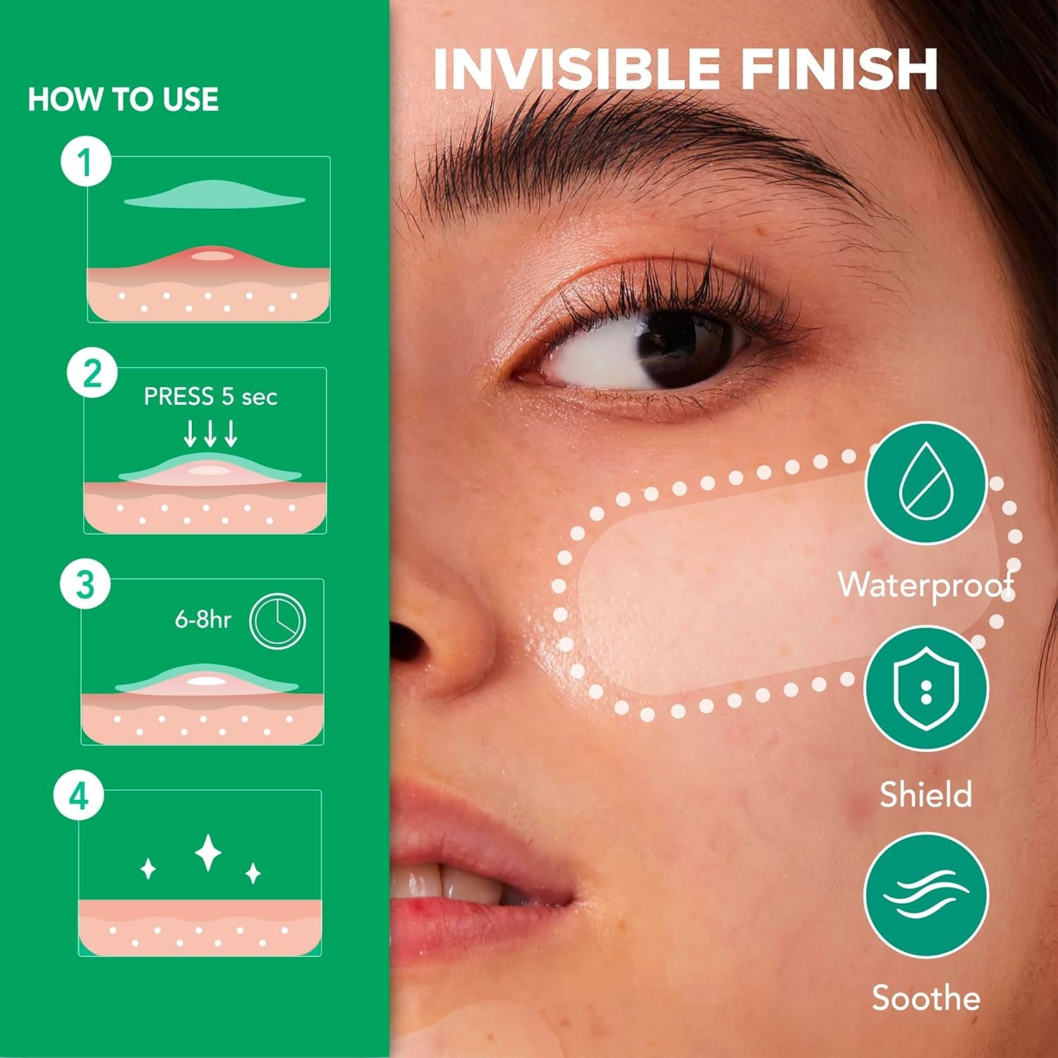 55Count Don'T Pop to Me Blemish Patch, Invisible Spot Cover, Hydrocolloid Acne Patch, Treatment for Breakouts, Absorbs Zits & Blemish, Korean Skin Care (165Pcs (3PK))