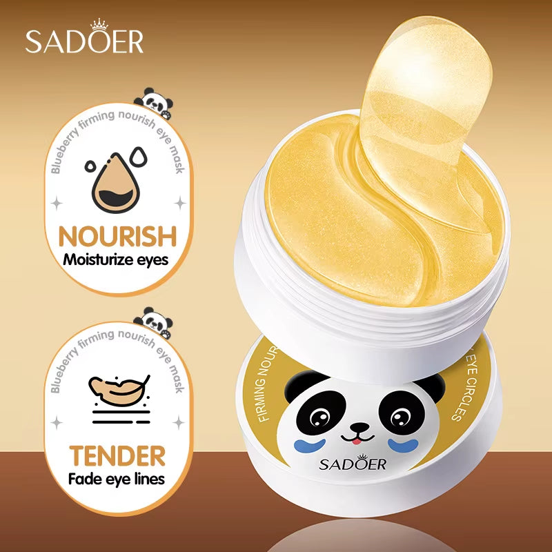 60Pcs Hydrating Moisturizing Eye Mask Cucumber Blueberry Fruit Extract Eye Patches Smoothing Repairing Collagen Korean Cosmetics