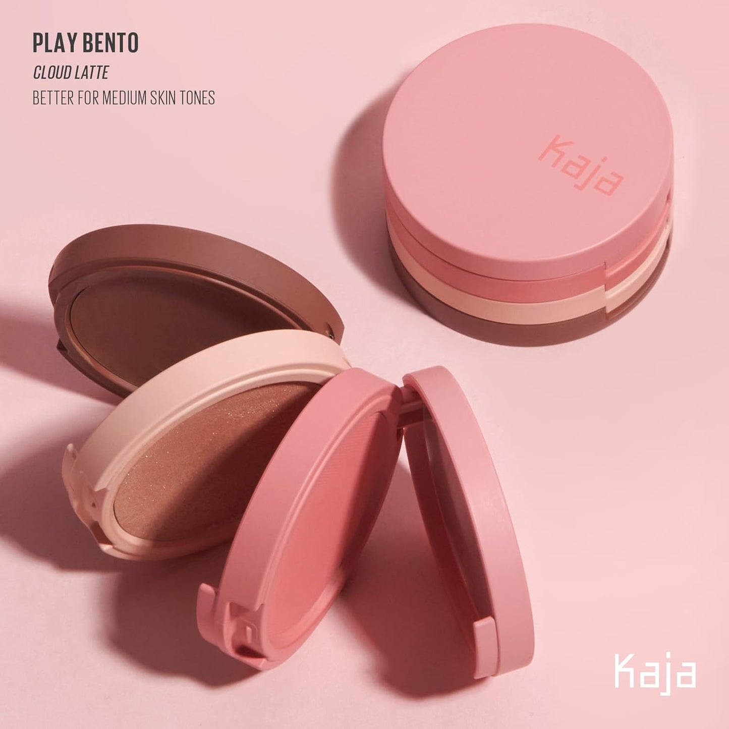 3-In-1 Blendable Sculpting Trio - Play Bento | with Mango Seed Butter, Cream Bronzer, Powder Blush, and Highlighter, 02 Cloud Latte