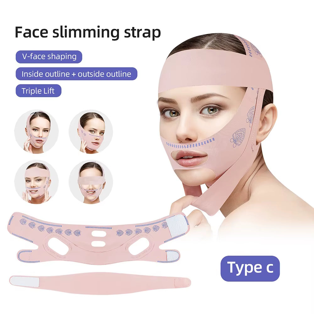 Elevate Your Beauty Routine with the Reusable V-Line Face Slimming Bandage - Achieve a Defined Chin and Cheek Lift for Radiant Skin
