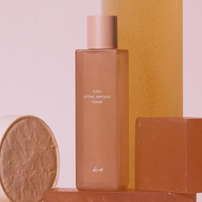 Flow Lifting Ampoule Toner with EGF & French Volufiline, Boosts Skin Energy & Elasticity, Snow Flake Extract for Sagging & Dry Skin, Korean Glass Skin Care