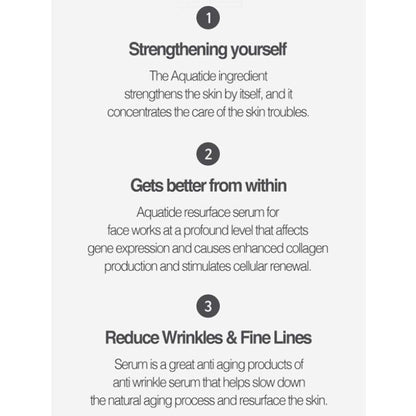 Aquatide Resurface Serum 50Ml,Korean Facial Serum,Korean Skin Care,Resurface Serum,Facial Serum,Hyaluronic Acid Serum