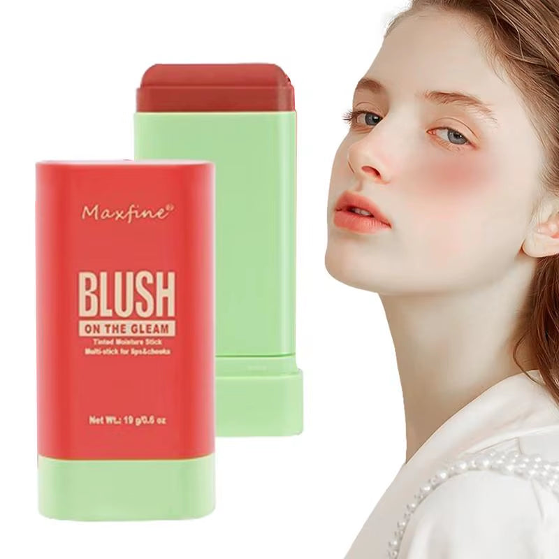 Makeup Blush Stick Waterproof Multi-Purpose Facial Nourishing Blush Stick Cheek Natural Blusher Cute Korean Makeup for Women