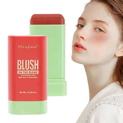 Makeup Blush Stick Waterproof Multi-Purpose Facial Nourishing Blush Stick Cheek Natural Blusher Cute Korean Makeup for Women