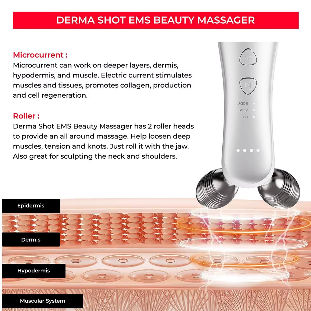 Revitalize Your Skin with the EMS Face Lifting Machine - Microcurrent Roller for Tightening, Rejuvenation, and Double Chin Removal
