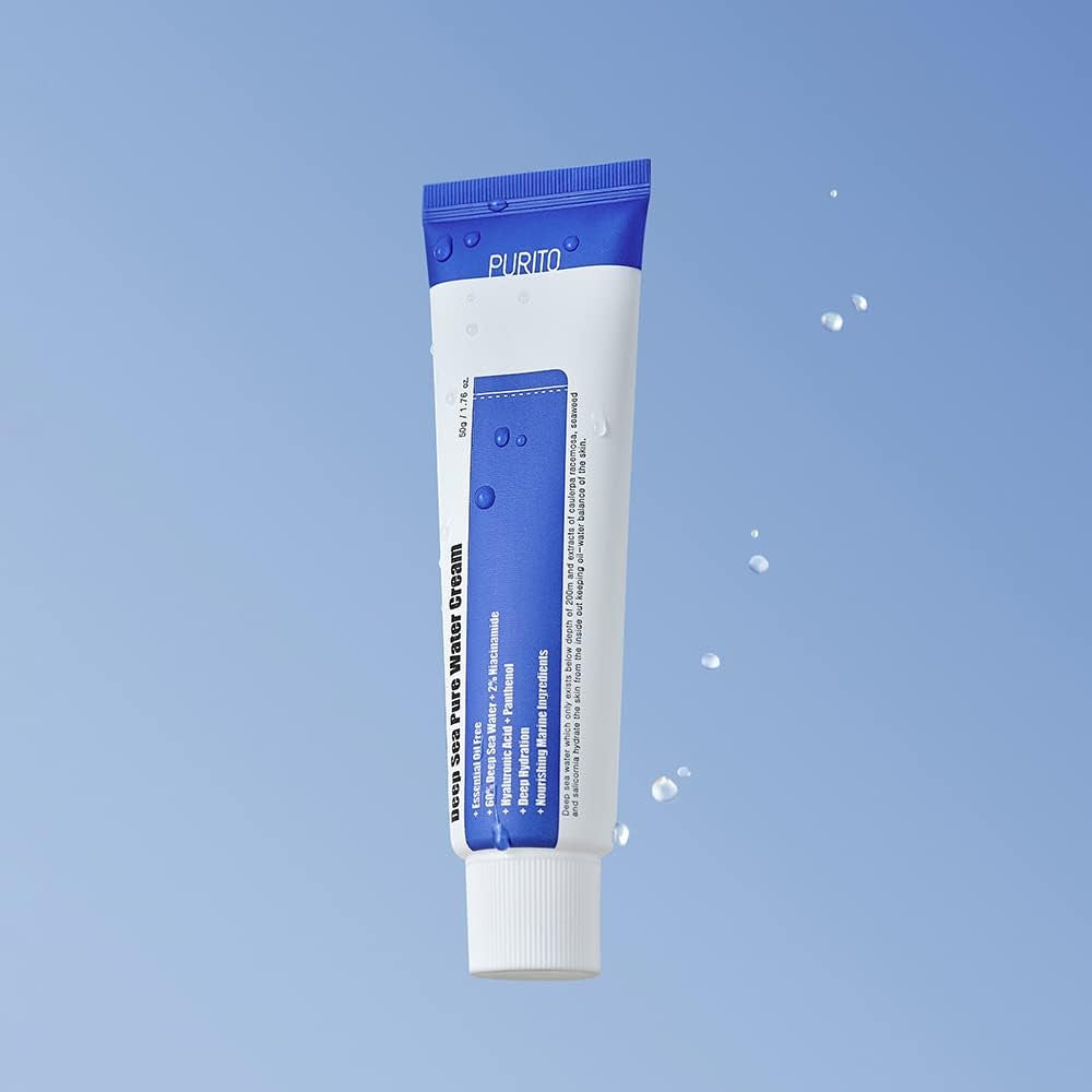 Deep Sea Cream, Hydration, Lightweight, for All Skin Types, Daily Face Moisturizer, Vegan & Cruelty-Free, Korean Skin Care, 50Ml 1.69Fl.Oz