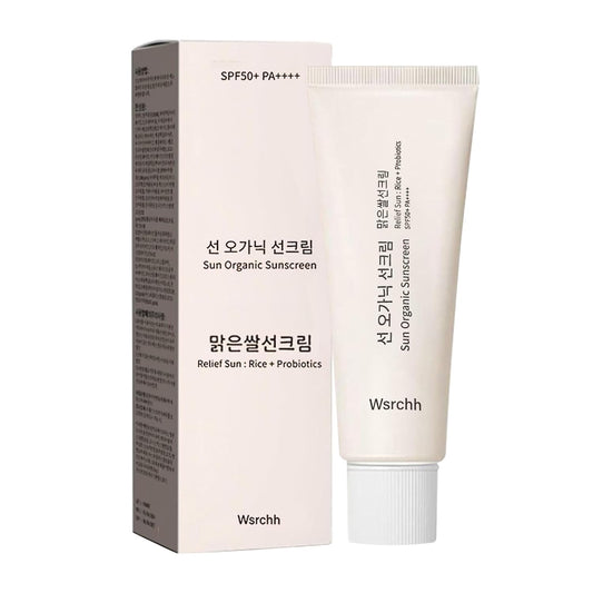 Relief Sun Organic Sunscreen SPF50+, PA++++ Rice and Probiotics | Korean Skin Care Solution for All Skin Types | Nourishing Skin Protection (1)