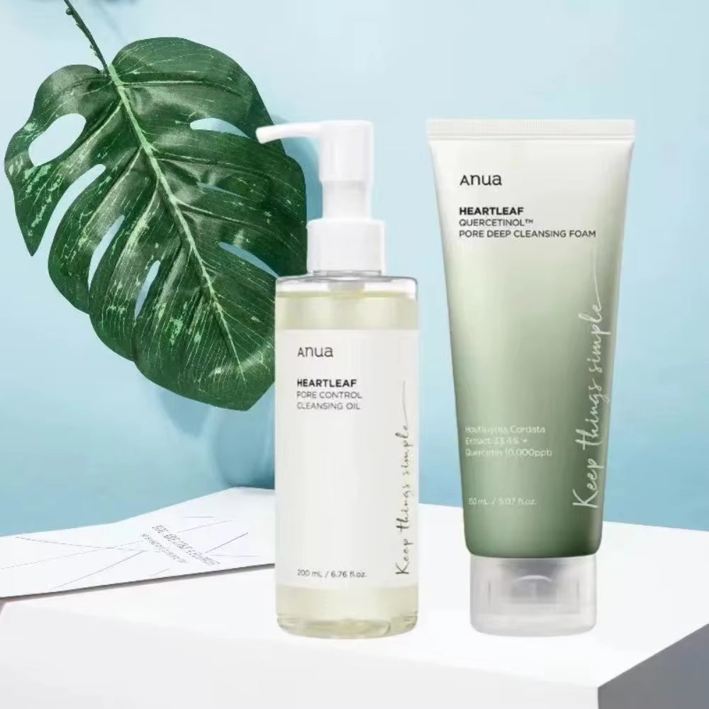 Revitalize Your Skin with Anua Heartleaf 77% Skin Care Set - Moisturizing Toner, Makeup Remover, Essence & White Birch 70% Facial Moisturizer