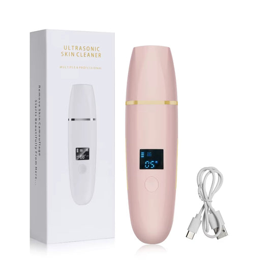 Ultrasonic Skin Scrubber Remover Blackhead Ultrasonic Peeling Facial Scrubber Shovel Deep Cleaning Face Lifting Remove Pore Acne