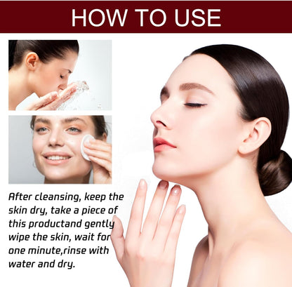 Salicylic & Glycolic Acid Cleansing Pads - Exfoliating Face Pads - Acne Treatment - Reduce Dark Spots, Even Skin Tone (Pack of 55)