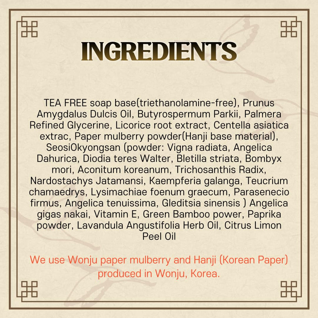 ] Korean Traditional Hangeul Soaps Gift Sets Handmade Soaps - 2Pcs Wash Hands & Body, All Natural Ingredients, Korean Beauty Skin Care, Gift for Women, Gift for Housewarming
