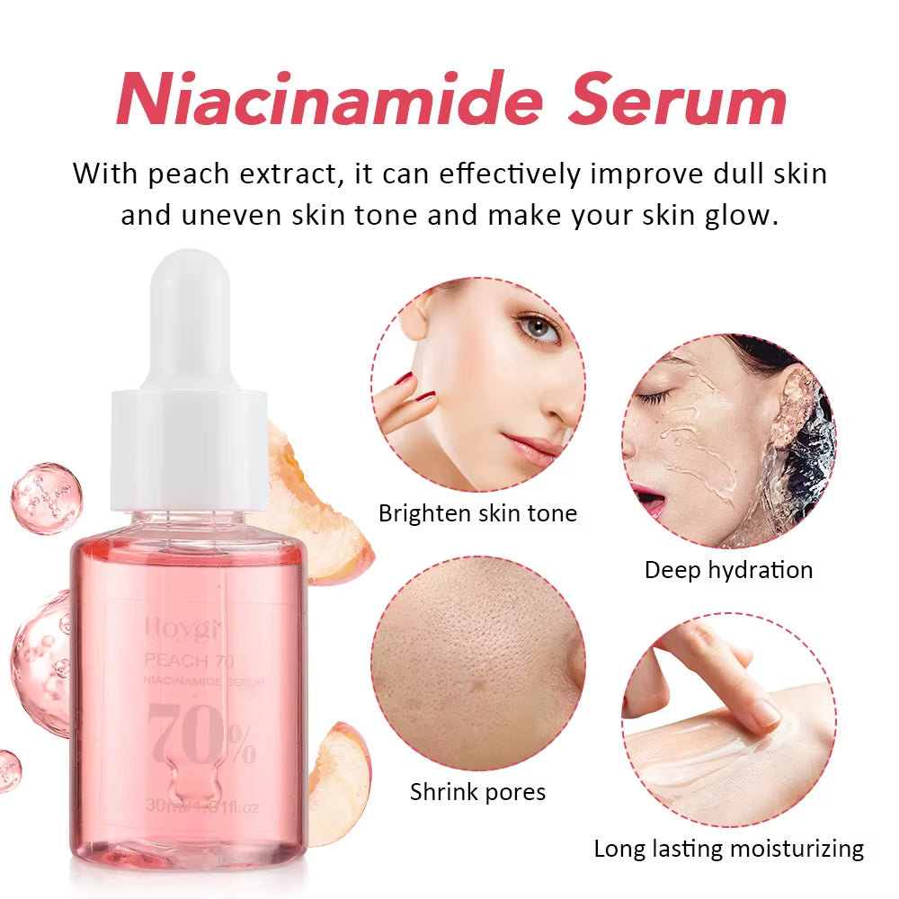 Niacinamide Serum Removal Melanin Fade Melasma Dark Spots Corrector Shrink Pores Brightening Moisturizing Face Serum Skin Care